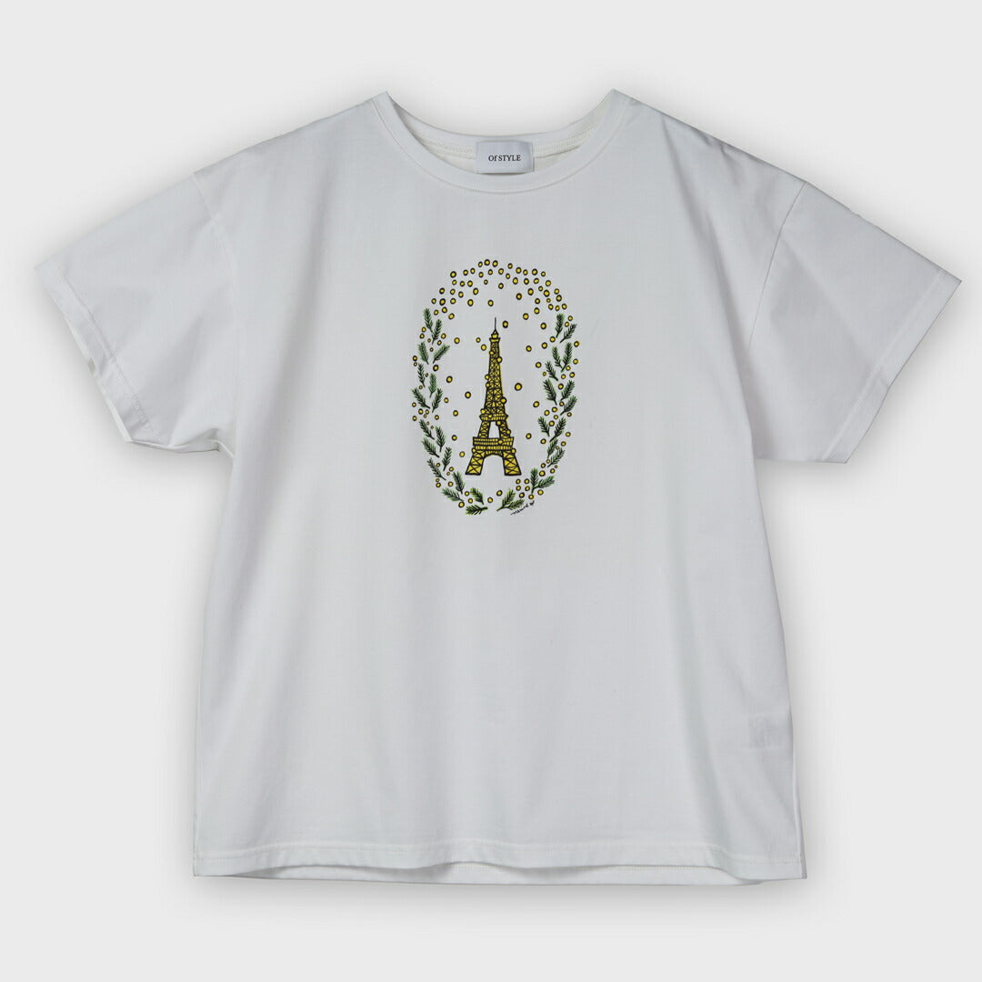 手洗い可】エッフェル塔×ミモザ オリジナル Tシャツ – 銀座マギー公式