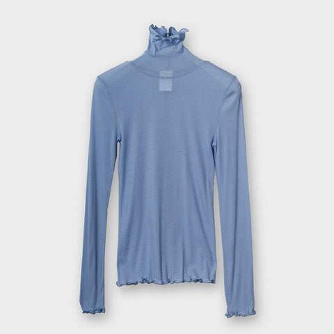 【手洗い可】PLATINE Sheer jersey ハイネックプルオーバー