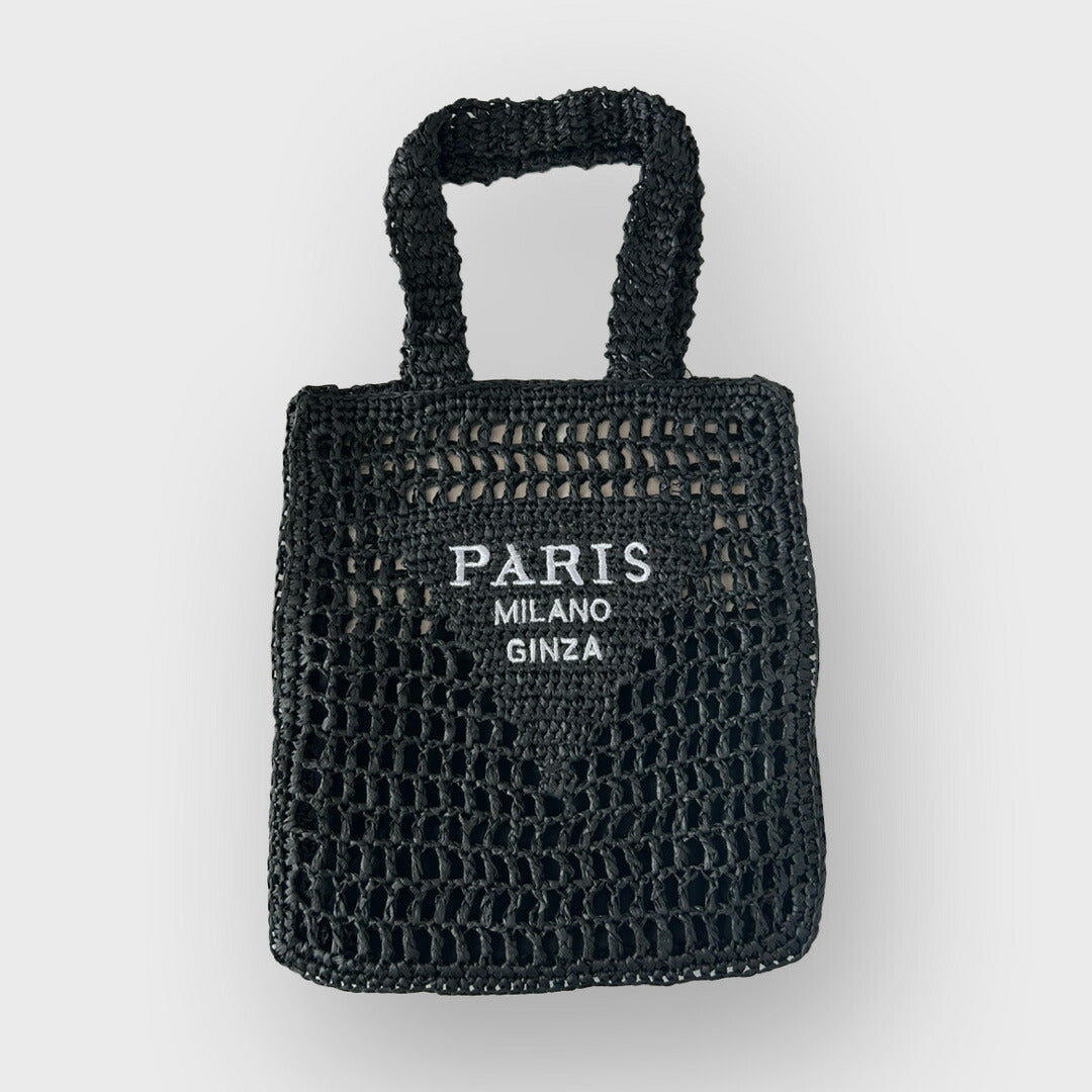 PARIS・MILANO・GINZA ロゴ クロシェトートバッグ – 銀座マギー公式