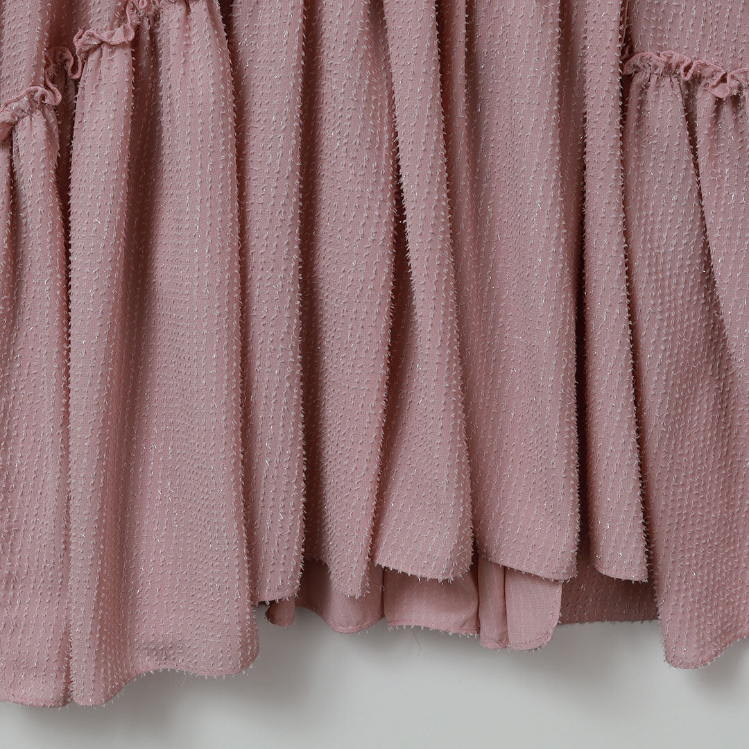 手洗い可】ラメジャガード カシュクール ワンピース – 銀座マギー公式