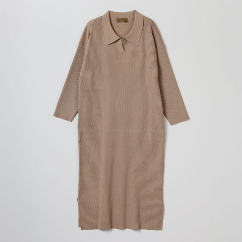 スキッパーニットワンピース