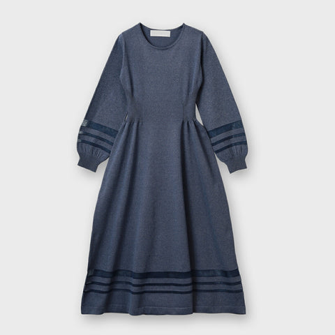 【手洗い可】スポンジニット フレアワンピース