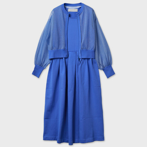 【手洗い可】ニット ワンピース ラメグロウ ブルゾン セットアップ