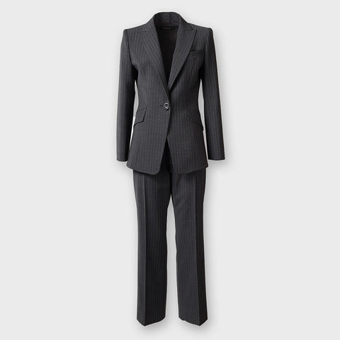 ピークドラペル ストライプ パンツスーツ