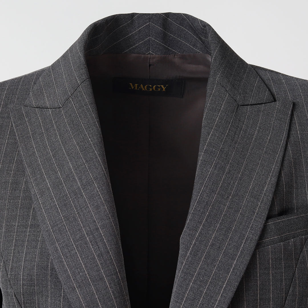 ピークドラペル ストライプ パンツスーツ – 銀座マギー公式通販サイト