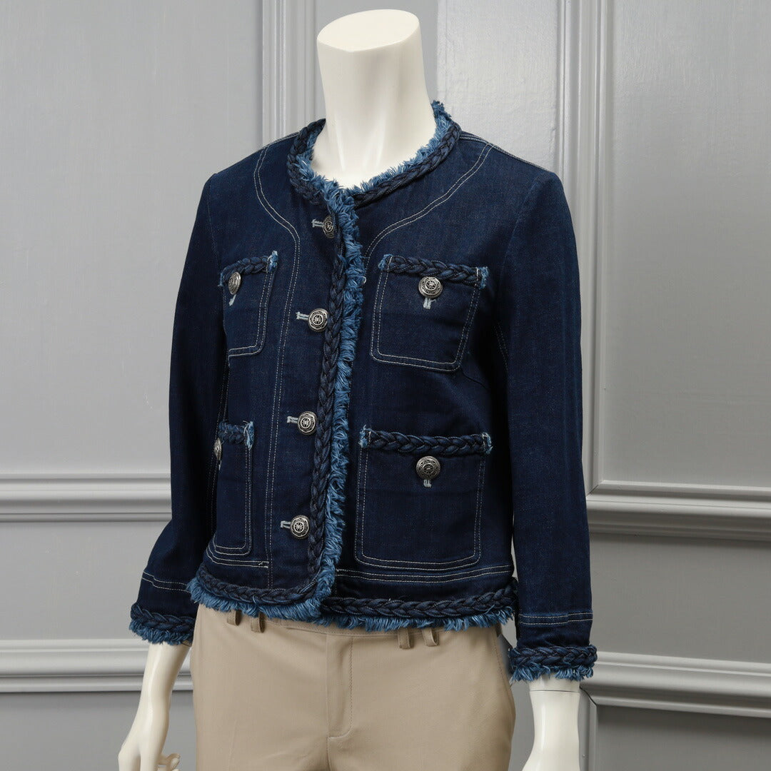 手洗い可】編み込みデザイン デニム ジャケット – 銀座マギー公式通販