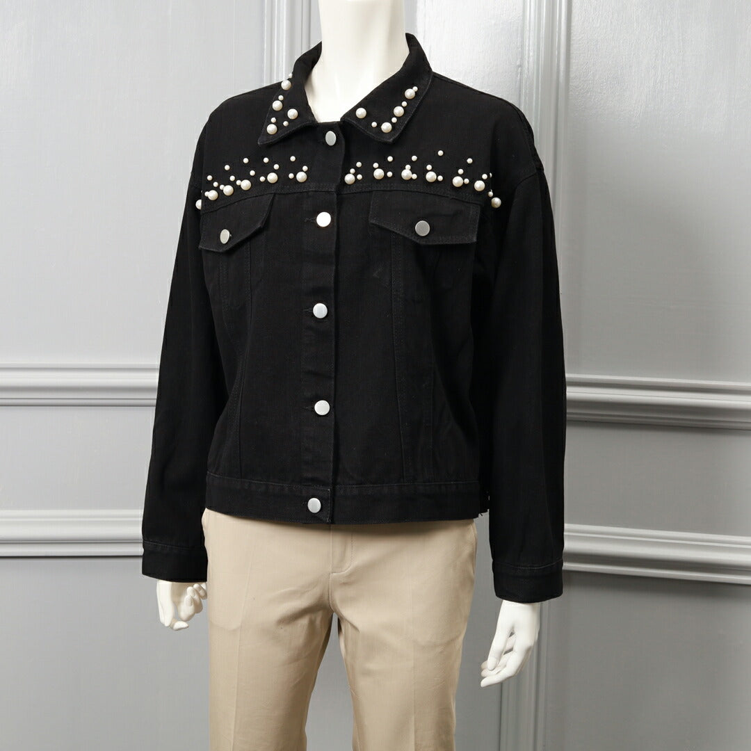 4/11までお値下げ☆YANUK×PARIGOT パール付きデニムジャケット 手洗い可】パール付き デニム ジャケット – 銀座マギー公式通販