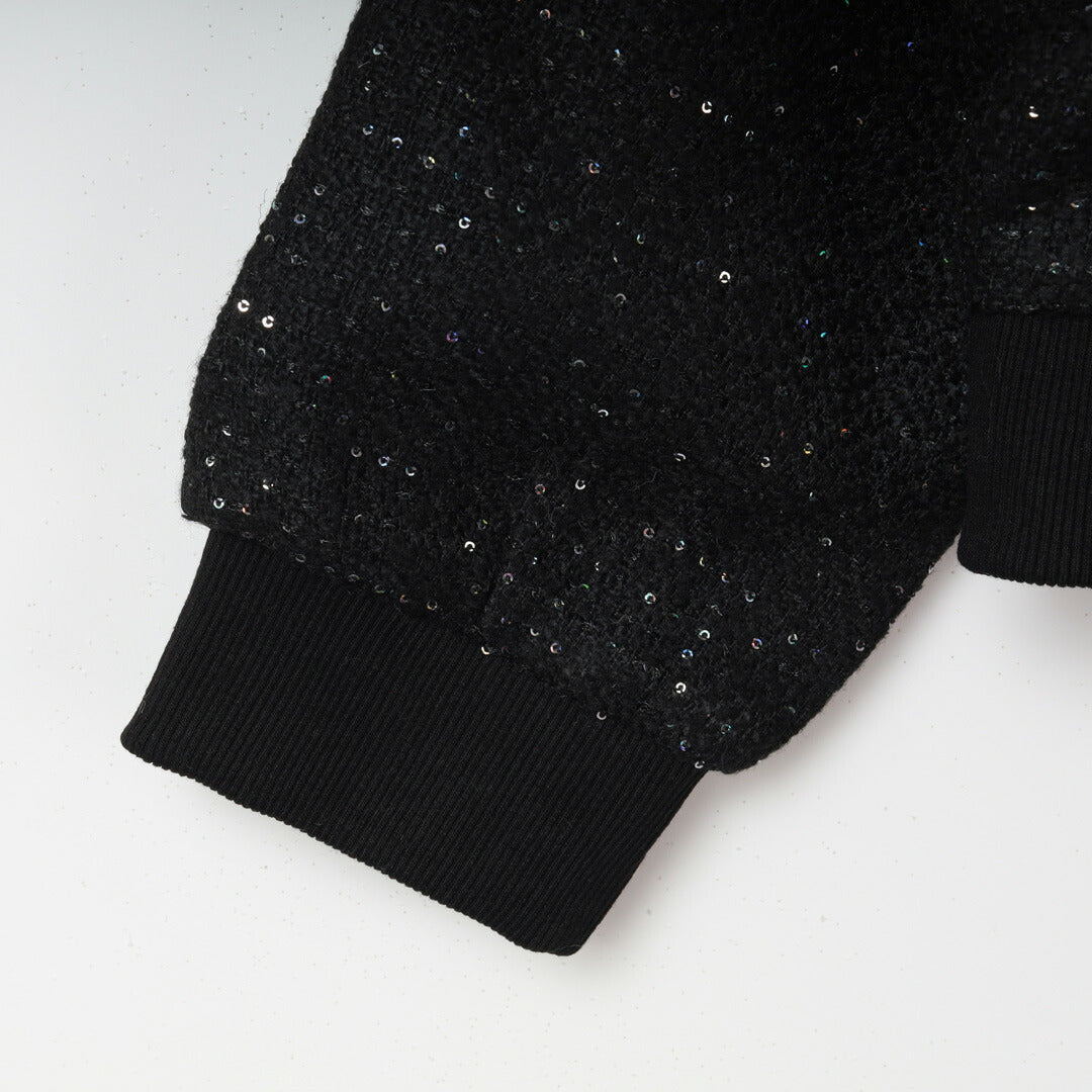 AFter Taste ショートブルゾン　ブラック フェイクスウェードショートジップブルゾン（ブルゾン）｜niko