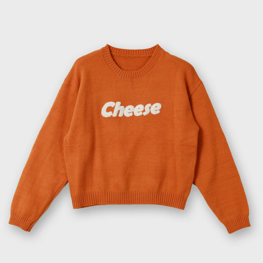 Cheese ロゴ ニットプルオーバー