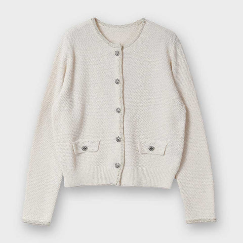 スパンコール ニットジャケット