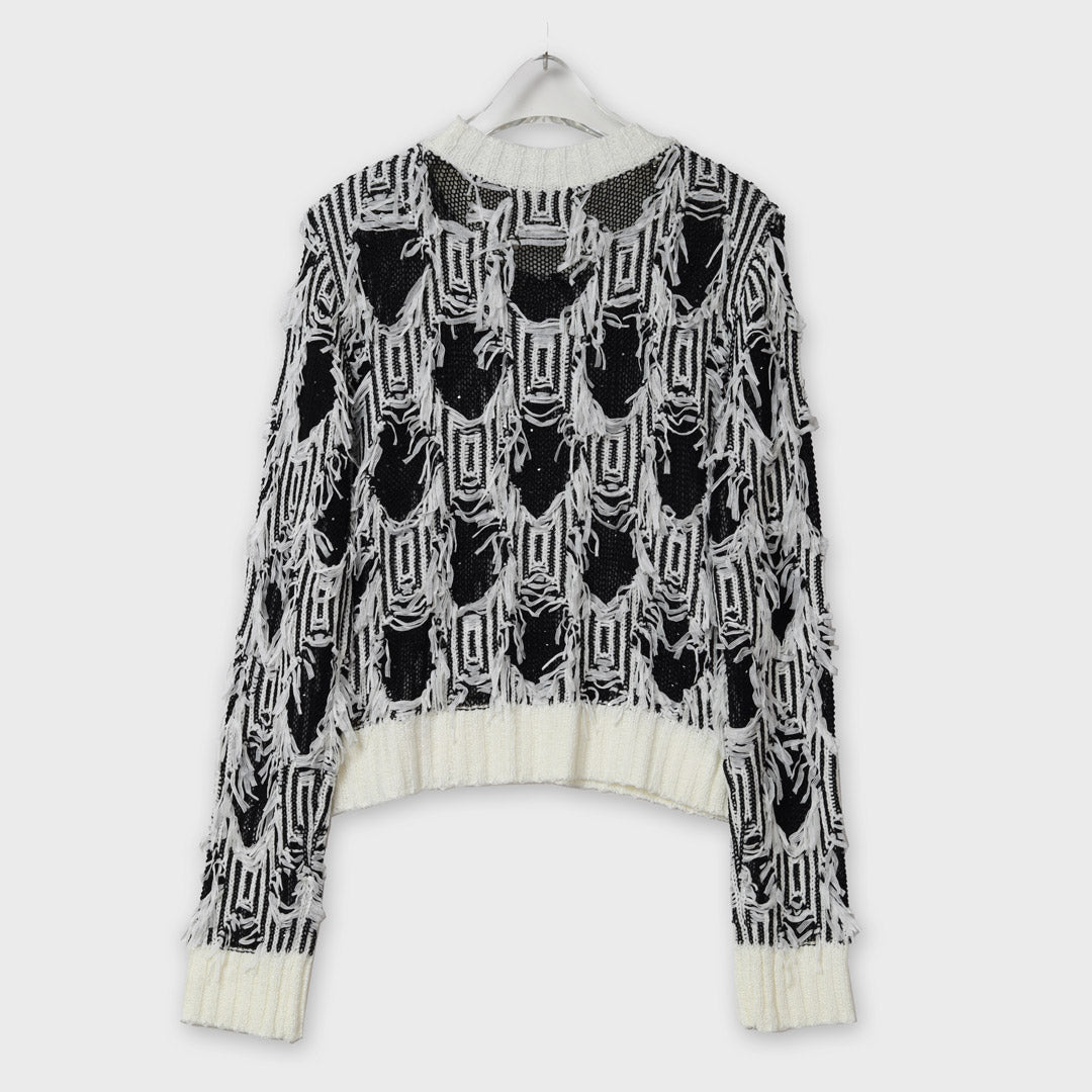 ミックスフリンジ ニットプルオーバー – 銀座マギー公式通販サイト