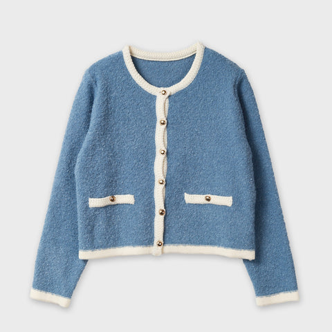 カーリーヤーン ニット カーディガン