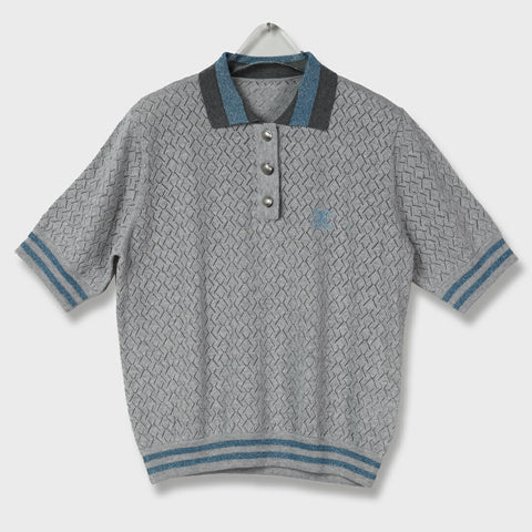 【手洗い可】透かし柄 ポロ
