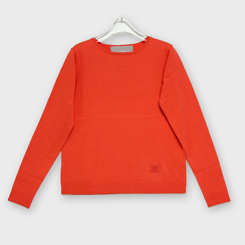 【手洗い可】綿カシミア ボートネックニット