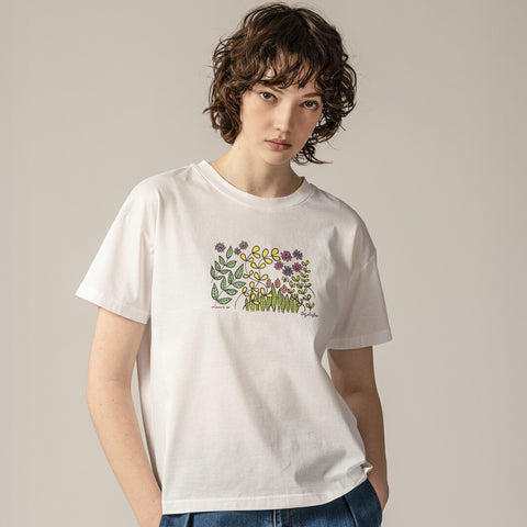 【手洗い可】flower garden Tシャツ