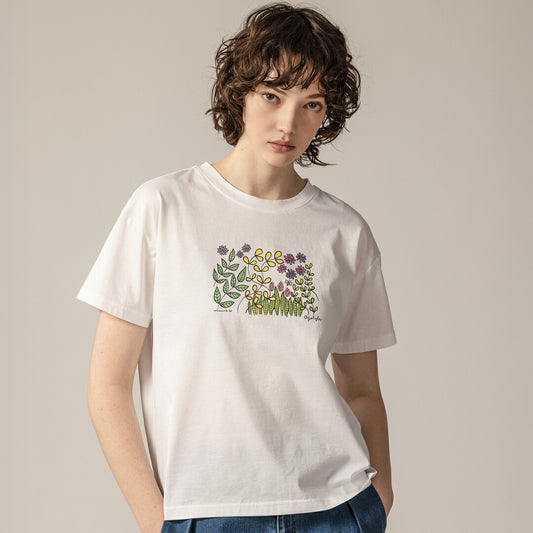 【手洗い可】flower garden Tシャツ