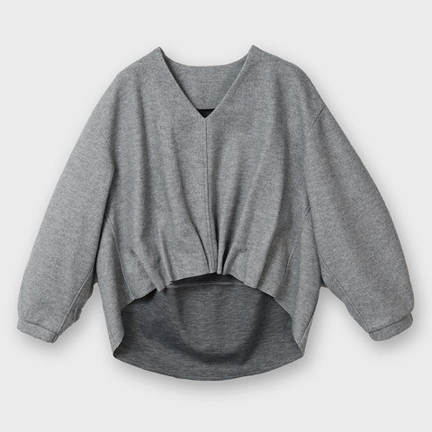 【手洗い可】ウールライク Vネックプルオーバー