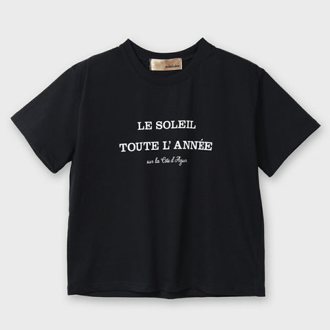 【手洗い可】ロゴ プリント クルーネック Tシャツ