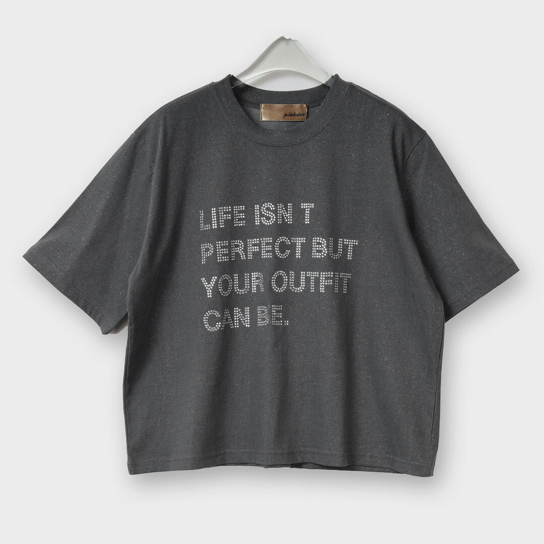 手洗い可】ビジュー ロゴ プリント 半袖 Tシャツ – 銀座マギー公式通販