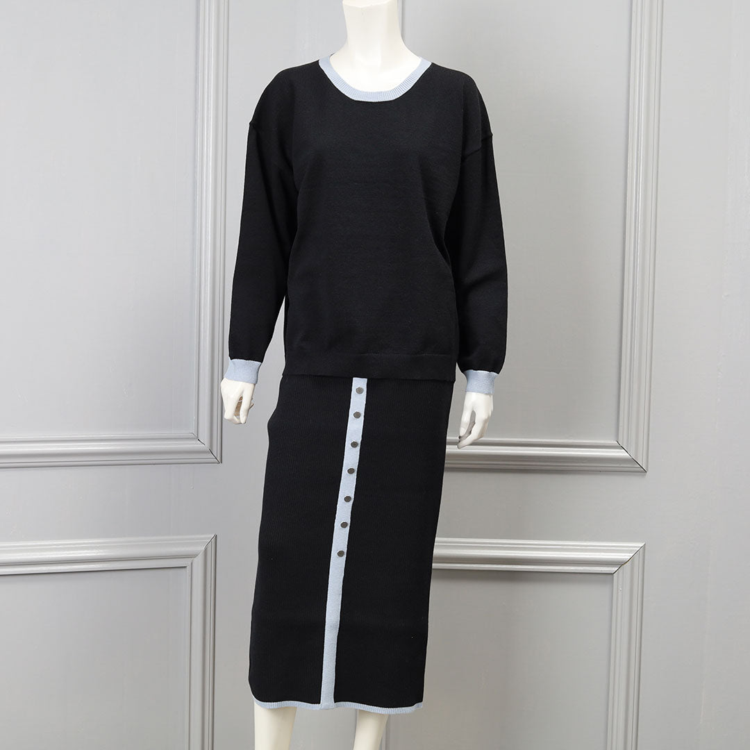 手洗い可】バイカラーニットセットアップ – 銀座マギー公式通販サイト