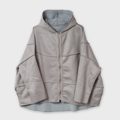 リバーシブル フェイクムートン ミドル  コート