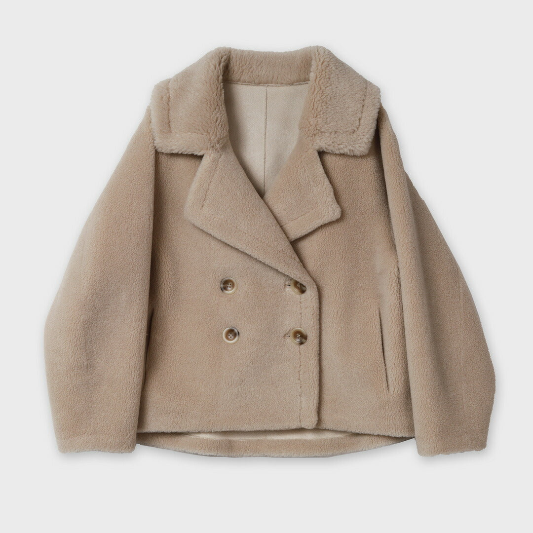 ビックカラー ボア ショート コート