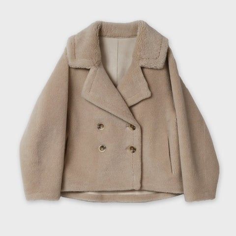 ビックカラー ボア ショート コート