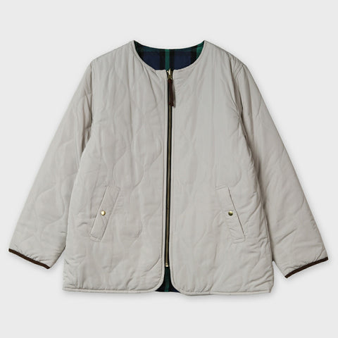 リバーシブル 撥水加工 中綿キルティング 切替えコート