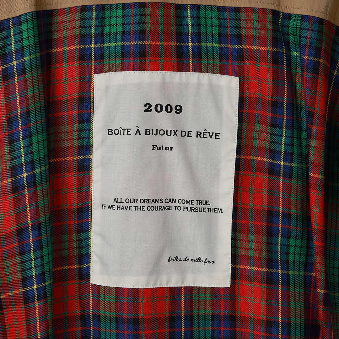 CIVARIZE トレンチコート 赤黒チェック size44 CIVARIZE - ◎CIVARIZE トレンチコート 赤黒チェック size44 シヴァー