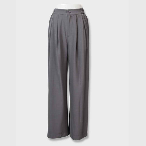 【手洗い可】サイド リボン タック ワイド パンツ