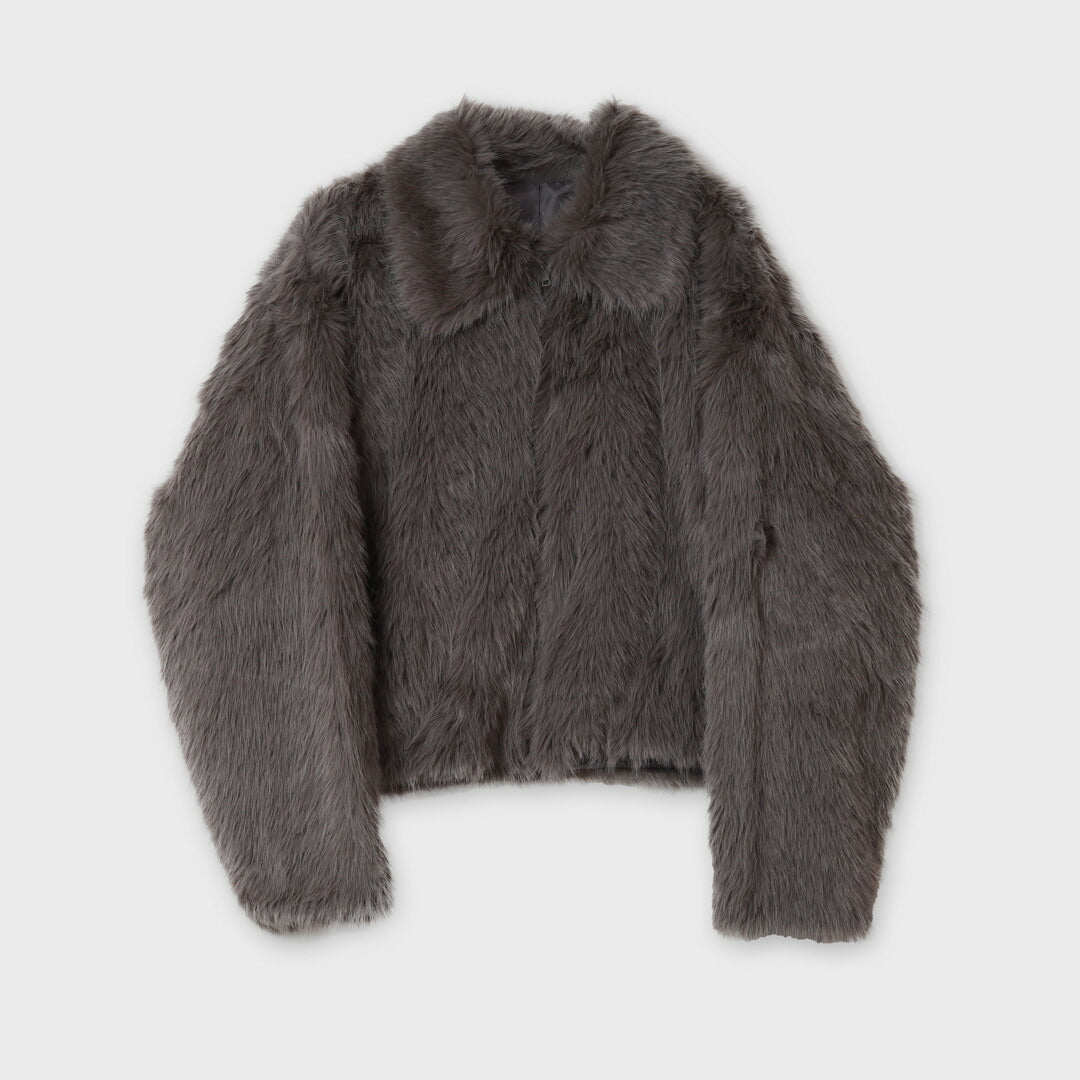 ショート丈 フェイクファージャケット