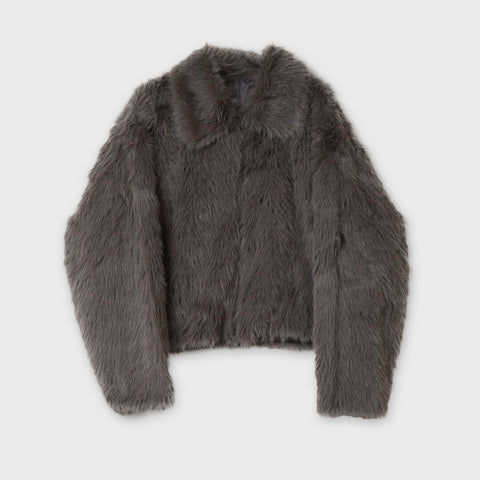 ショート丈 フェイクファージャケット