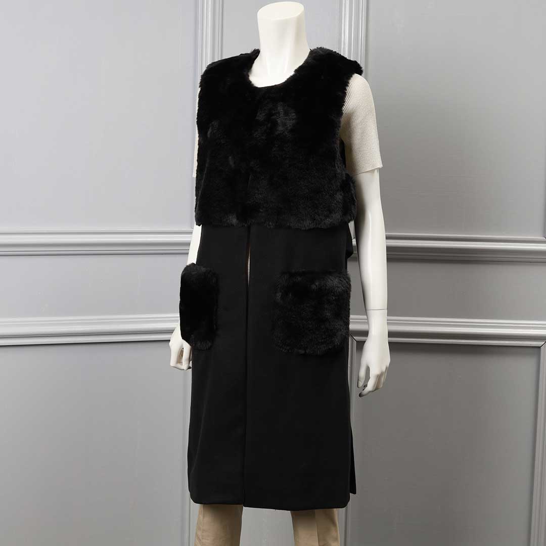 ポケット エコファー ロングジレ – 銀座マギー公式通販サイト