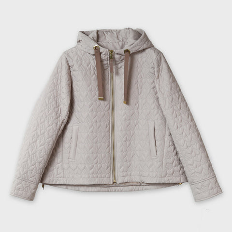 ハート キルティングフードショートコート