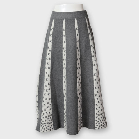 【手洗い可】星モチーフ ニットスカート