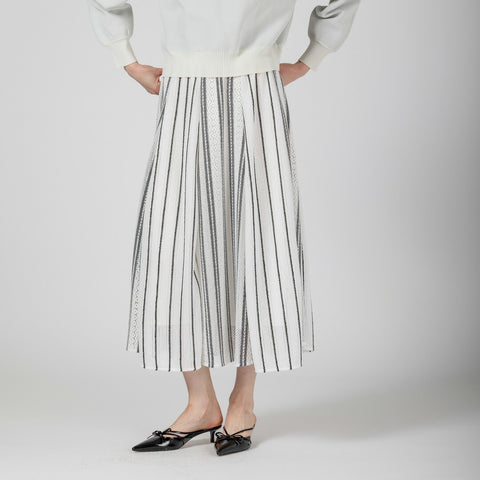 【手洗い可】ラッセルレース ストライプスカート