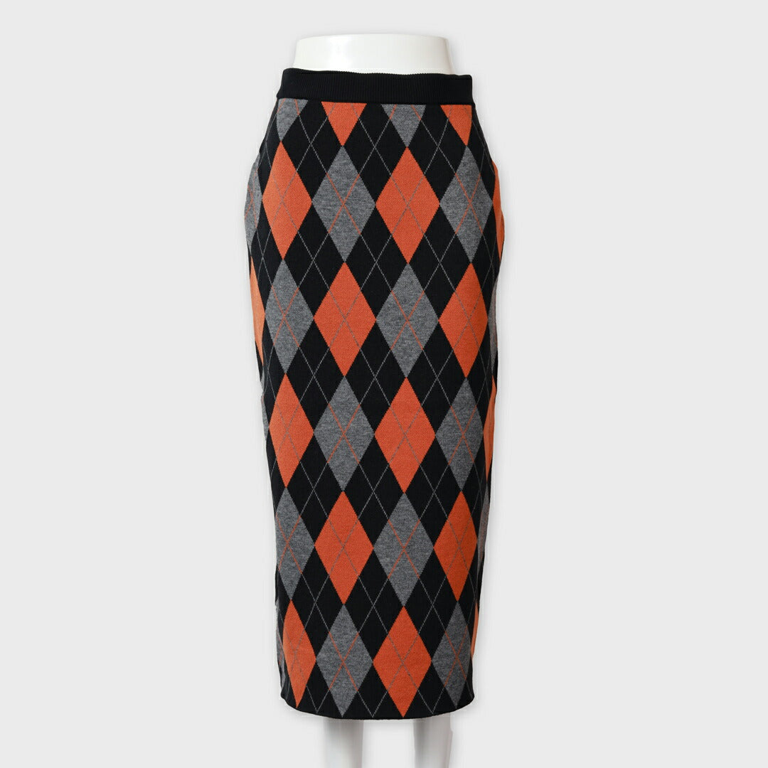 手洗い可】アーガイル柄 ニット タイト スカート – 銀座マギー公式通販