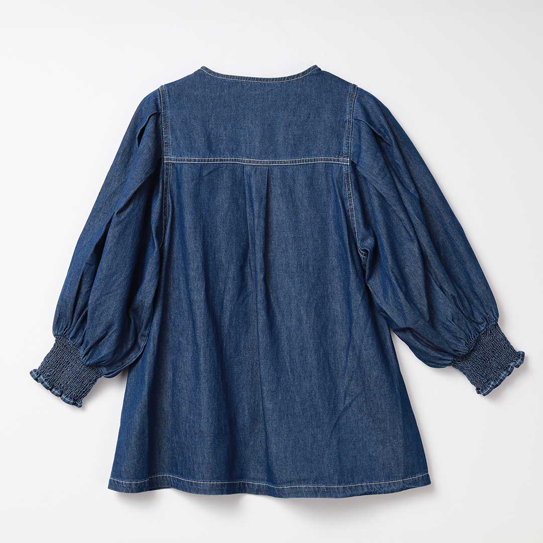 【新品未使用】OURアワーホーム 　きれいめデニムブラウス OURHOME アワーホーム きれいめデニムブラウス ベストセラー