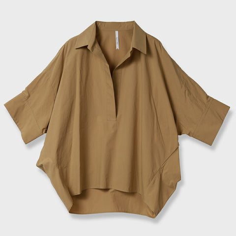 【手洗い可】オーバーサイズ プルオーバー シャツ