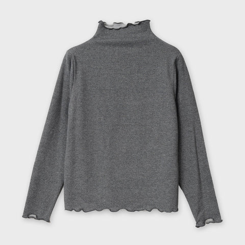 【手洗い可】ラメ入り メロウ加工 ニットプルオーバー