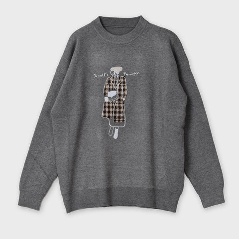 【手洗い可】 千鳥コート 女の子 ニット プルオーバー