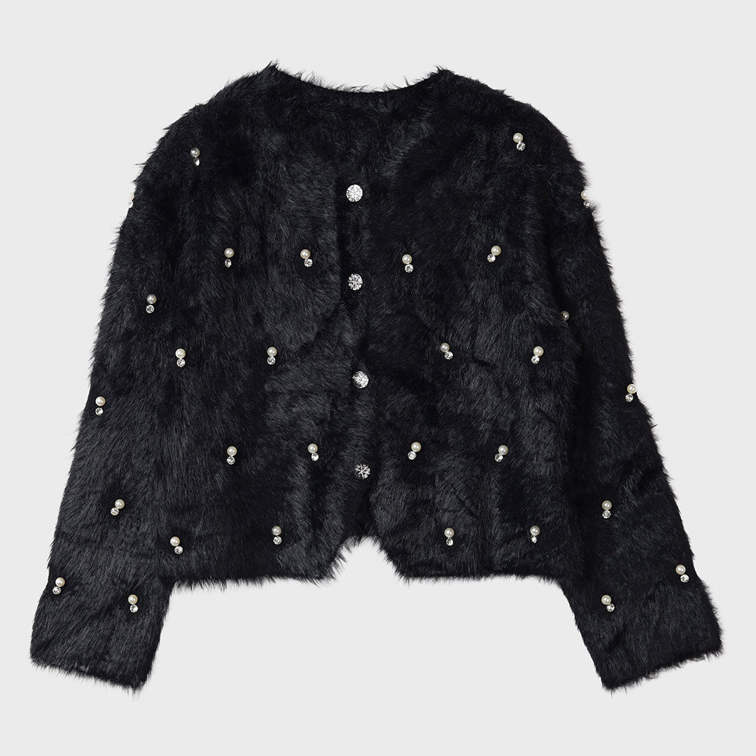 【銀座マギー】【POOL STUDIO 】アンゴラ混リアルファーフーテッドコート 銀座マギー】【POOL STUDIO 】アンゴラ混リアルファーフーテッドコート