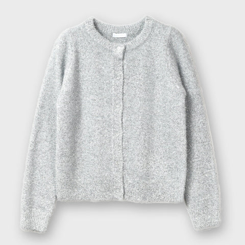 ラメシャギーモールニットカーディガン