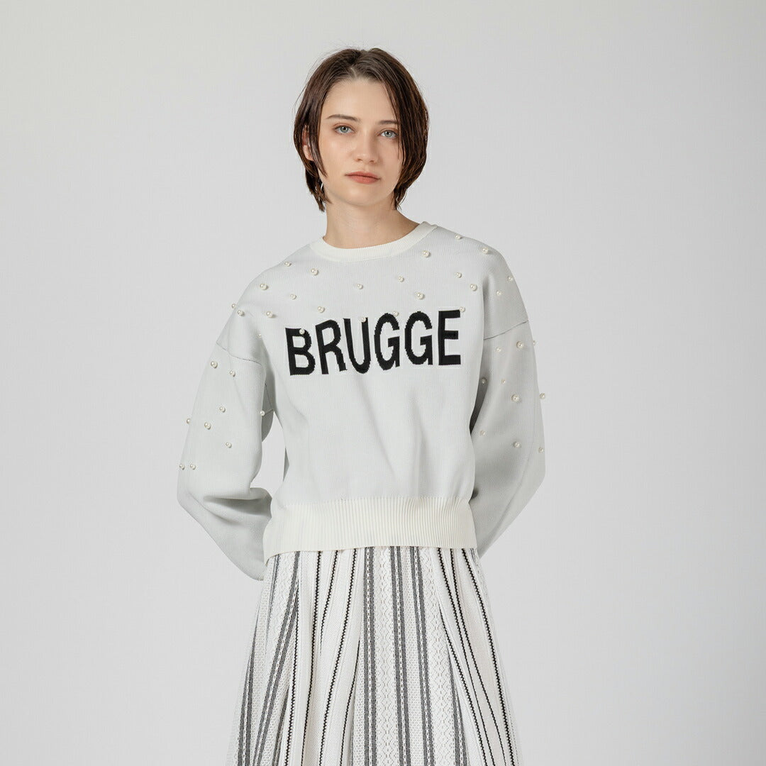 【手洗い可】 ロゴパール ニット