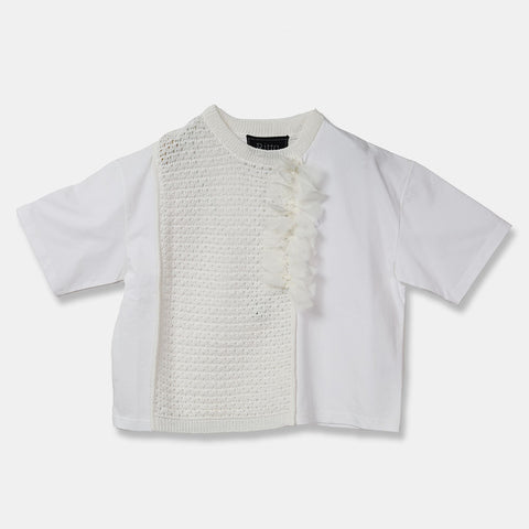 【手洗い可】ドッキング リボンTシャツ