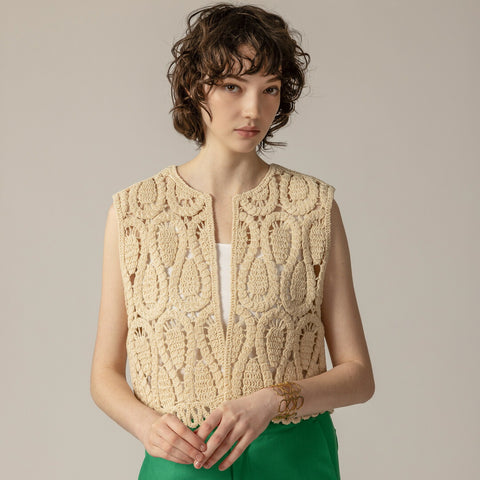 レース ニット ベスト