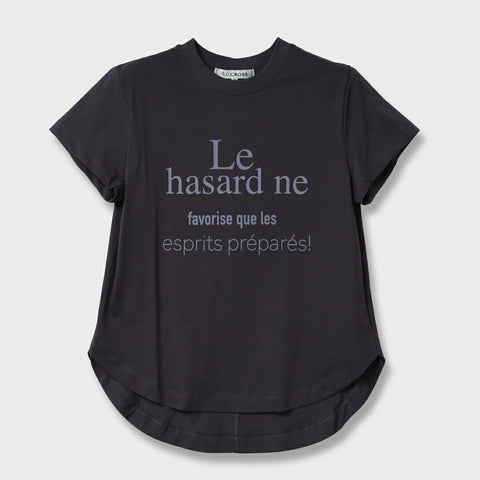 【手洗い可】フレアヘム ロゴ Tシャツ