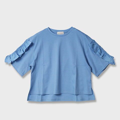 【手洗い可】ギャザー フリル デザイン プルオーバー