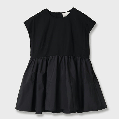 【手洗い可】ペプラム 切り替え プルオーバー