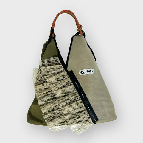 RISLEY×OUTDOOR コラボ トライアングル フリルメッシュ バッグ